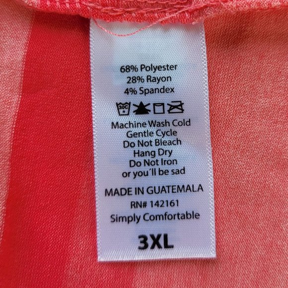 NWT LuLaRoe Gigi Top 3XL - Ombre Pink Stripes - Picture 8 of 8